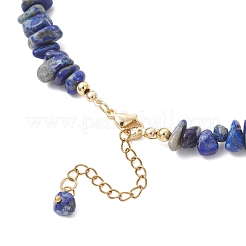 Ожерелья из белого круглого жемчуга и натурального лазурита&nbsp;NJEW-JN05740-02