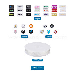 Наборы для изготовления эластичных браслетов с алфавитом своими руками&nbsp;DIY-PJ0001-08