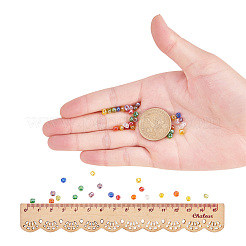 1 коробка 6/0 стеклянных шариков семян прозрачные цвета матовые свободные прокладки бисер&nbsp;SEED-X0050-4mm-13