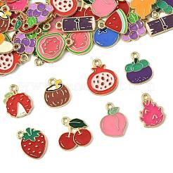 60 шт. 15 стиля фруктовых сплавов эмалевых подвесок&nbsp;FIND-FS0004-66
