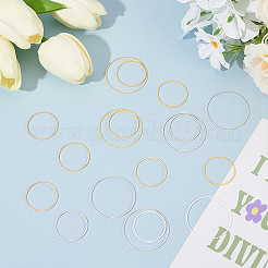 80 шт. 8 стиля латунных звеньевых колец&nbsp;KK-AN0001-13