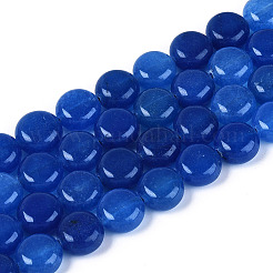 Окрашенные природные белый нефрит бисер пряди&nbsp;G-T143-16I