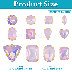 Стеклянный стальной коготь пришитый стразы&nbsp;FIND-WH20040-07G-05