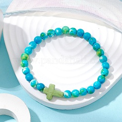 Синтетические драгоценные камни эластичные браслеты&nbsp;BJEW-JB11015-05