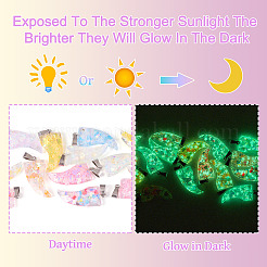 15 шт. подвески из светящейся смоляной пайетки&nbsp;RESI-TA0004-20A