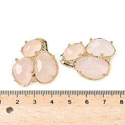 Соединители звеньев естественного розового кварца&nbsp;G-E526-28N