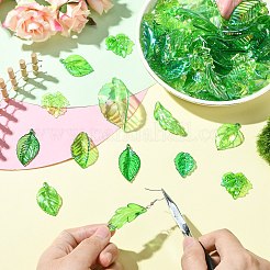 160 шт. 8 стиля акриловые подвески с УФ-покрытием&nbsp;OACR-CJ0002-55