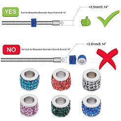24 шт. 6-х цветные бусины из нержавеющей стали 304 STAS-UN0031-07