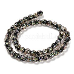 Нити стеклянных бусин из дихроичной фольги ручной работы&nbsp;DICH-U001-02K