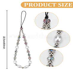 1 шт. пластиковые ремешки для мобильных телефонов с имитацией жемчуга&nbsp;HJEW-LP0002-26