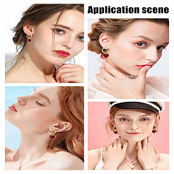 2 пара серег-колец из сплава с эмалью&nbsp;EJEW-LP0001-32