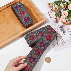 Лента из полиэстера в этническом стиле&nbsp;OCOR-WH0079-76B