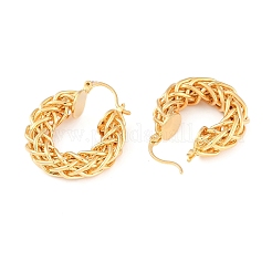 Латунная серьга-кольцо для женщин&nbsp;LS-EJEW-L288-002G