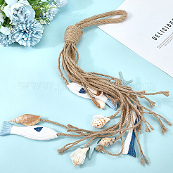 Подвесные украшения из мдф в форме рыб&nbsp;HJEW-WH20003-28