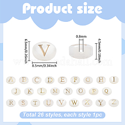 26 шт. 26 вида натуральных ракушечных бусин овальной формы&nbsp;FIND-PH0027-41