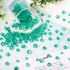 Нити матовых прозрачных стеклянных бусин&nbsp;GLAA-TA0002-77A