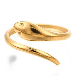 Ионное покрытие (IP) 304 нержавеющая сталь змеевидное манжетное кольцо&nbsp;RJEW-N038-113LG