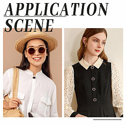 4 шт. пуговицы из сплава с двумя отверстиями и стеклянной ножкой&nbsp;FIND-DR0001-99B