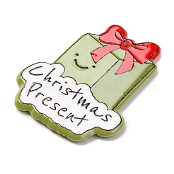 Рождественская серия напечатанные непрозрачные акриловые подвески&nbsp;OACR-Q080-01C