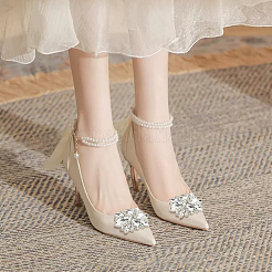 1 пара украшений для обуви из цветного стекла и стразов из сплава цветов&nbsp;FIND-FG0003-37