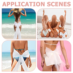 2 шт. 2 стильных банта из марли&nbsp;AJEW-WR0003-04