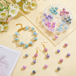 60 шт. двухцветные непрозрачные стеклянные бусины&nbsp;EGLA-PH0001-19