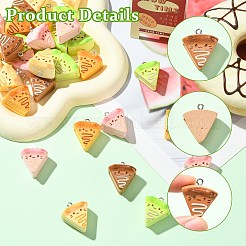 40 шт. 5 цвета непрозрачные подвески из смолы&nbsp;RESI-CJ0004-80