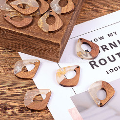 Подвески из прозрачной смолы и ореха&nbsp;RESI-CJ0001-47