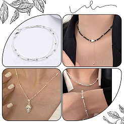 Круглые 925 серебро бусы&nbsp;STER-BBC0005-39C