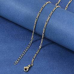 Латунные цепочки Фигаро для женщин&nbsp;NJEW-B157-02G