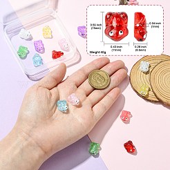 16 шт. 8-х цветные прозрачные стеклянные эмалевые бусины&nbsp;GLAA-CJ0002-66