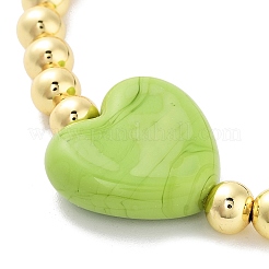 Браслеты-сердечки лэмпворк ручной работы&nbsp;BJEW-Q338-01A