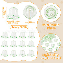30 шт. акриловых бусин для изготовления колокольчиков&nbsp;TACR-TA0001-69C