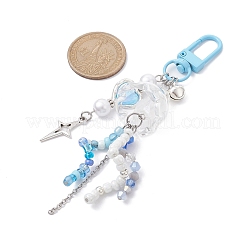 Светящаяся акриловая подвеска в форме звезды&nbsp;HJEW-JM01443-02