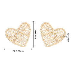 Сердце из ротанга&nbsp;AJEW-CJ0001-12