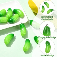 10 шт. подвески из непрозрачной смолы в виде растений&nbsp;RESI-YW0005-65