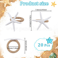Кольца для салфеток из смолы в виде морской звезды&nbsp;AJEW-WH0270-943