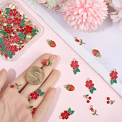 80шт 4 стиля подвески из сплава с эмалью&nbsp;ENAM-BM0001-03