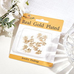 16шт латунные микропаве прозрачные кубические циркониевые подвески&nbsp;KK-BBC0015-88