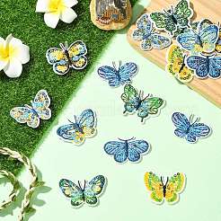 16 шт. 8 стиля полиэстеровые термонашивные заплатки для одежды&nbsp;PATC-CJ0001-05