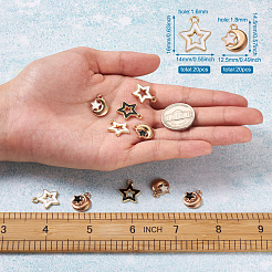 40шт 4 стиля подвески из сплава с эмалью&nbsp;ENAM-TA0001-22