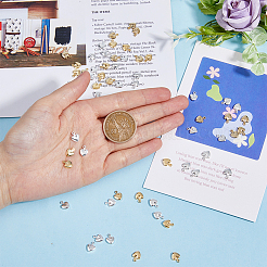 60шт 2 цвета латунные подвески&nbsp;KK-HY0001-96