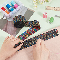 7 м плоские полиэстеровые ленты в этническом стиле&nbsp;SRIB-WH0011-099