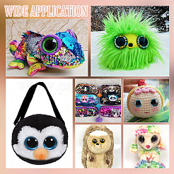 8 комплект блестящих пластиковых безопасных глаз для поделок&nbsp;DOLL-PH0001-52