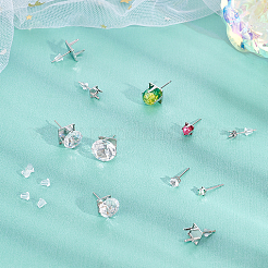 40 шт. 4 размера сережек-гвоздиков из нержавеющей стали 304&nbsp;DIY-DC0001-51