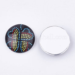 Flatback стеклянные кабошоны для поделок проектов&nbsp;GGLA-S037-06-18mm