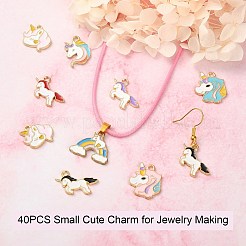 Подвески из сплава эмали 40шт 10 стиля&nbsp;ENAM-SZ0002-55