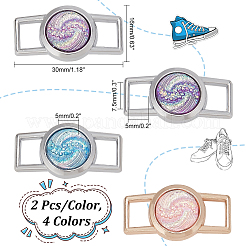 8 шт. 4-х цветные подвески-шнурки из сплава и смолы&nbsp;FIND-PH0017-50
