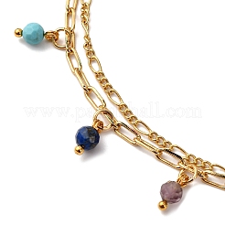 2 шт. латунная цепочка Фигаро и цепочки-скрепки для ножек&nbsp;AJEW-AN00723