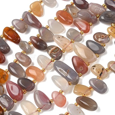 Природные Ботсвана агат бисер нитей&nbsp;G-P604-A06-01-1